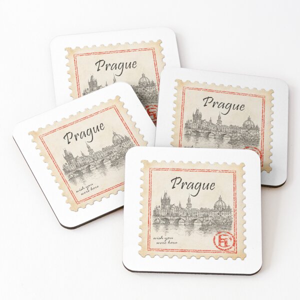 Item preview, Vintage Prague Stamp Design – Classic Travel Aesthetic designed and sold by ustylelab.