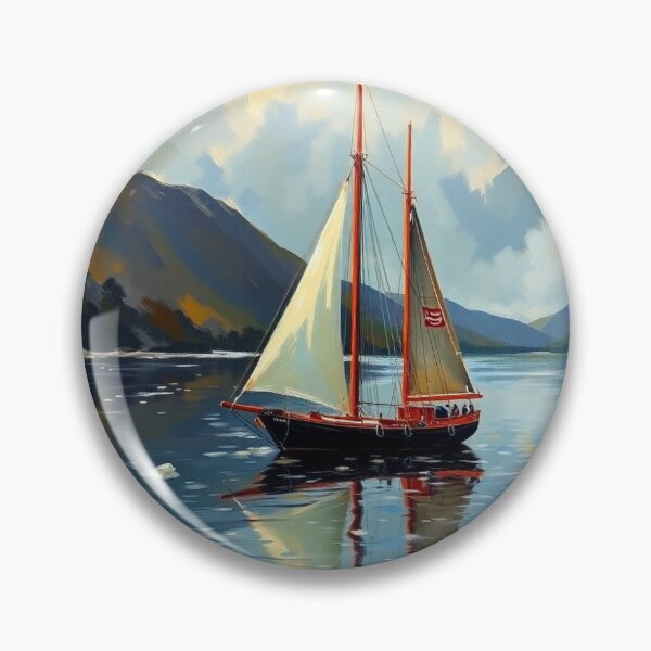 Item preview, A sailing ship on Ennerdale Water. designed and sold by oldMastersofart.