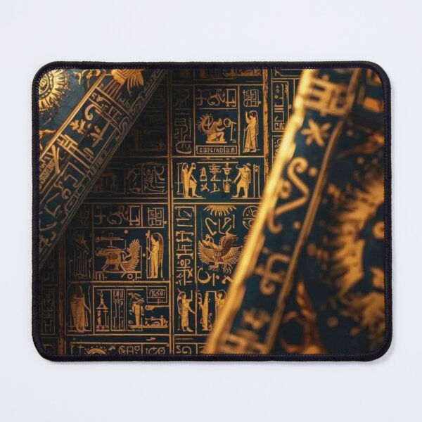 Item preview, Ancient Egyptian Hieroglyphs Gold Papyrus Scroll Design designed and sold by Kemet Aura.