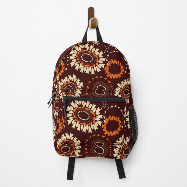 Item preview, Geometric brown flowers designed and sold by ANVivid.