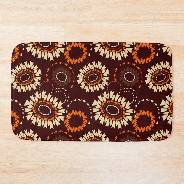 Item preview, Geometric brown flowers designed and sold by ANVivid.