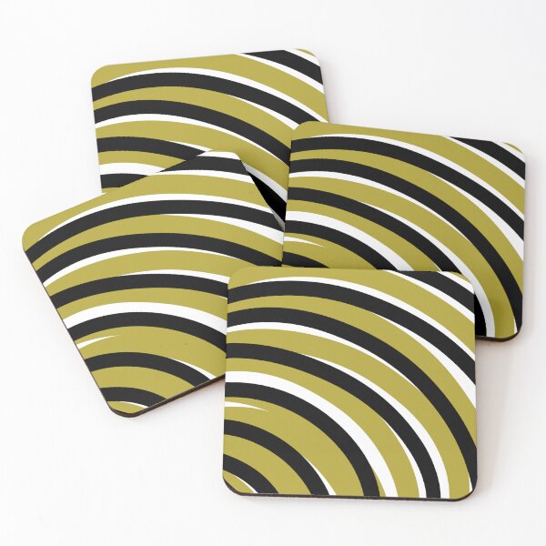 Item preview, Luxury Gold and Black Concentric Waves - Mid-Century Modern Pattern designed and sold by AtaraxiaCabin.