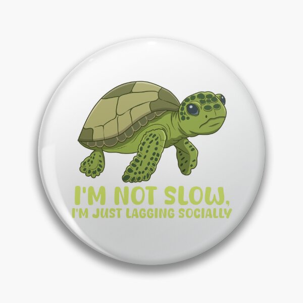 Item preview, Lagging Socially - Funny Sea Turtle designed and sold by Sandramanhaten.