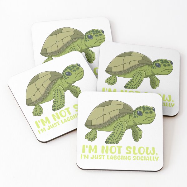 Item preview, Lagging Socially - Funny Sea Turtle designed and sold by Sandramanhaten.
