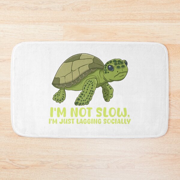 Item preview, Lagging Socially - Funny Sea Turtle designed and sold by Sandramanhaten.