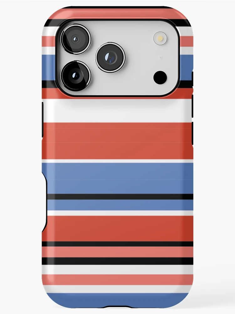 Thumbnail 1 of 4, iPhone Case, Tomato Red Pattern Rectangular Line Art Coffee designed and sold by Rolographics1.