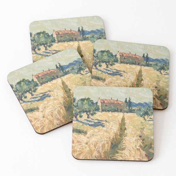 Item preview, Golden Wheat Field in Provence | French Farmhouse Landscape designed and sold by CARRAANN.