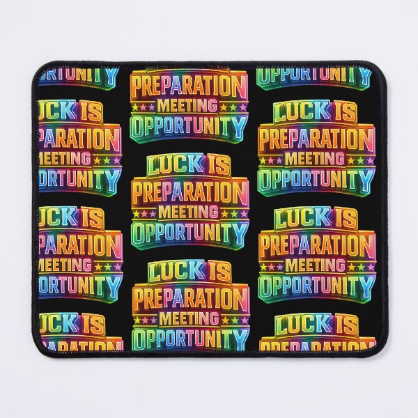 Item preview, Luck Is Preparation Meeting Opportunity Motivational Quote designed and sold by TeeTimeTreasure.