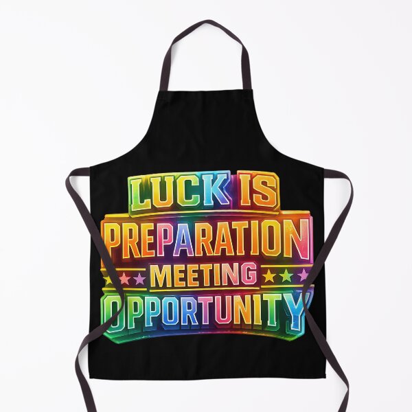 Item preview, Luck Is Preparation Meeting Opportunity Motivational Quote designed and sold by TeeTimeTreasure.