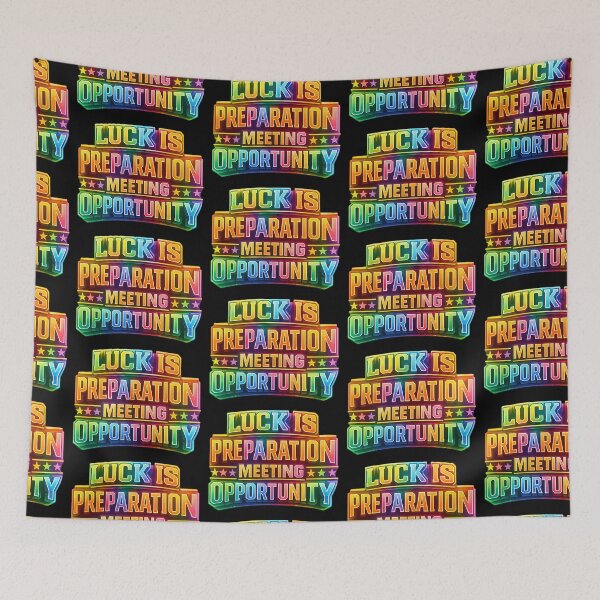Item preview, Luck Is Preparation Meeting Opportunity Motivational Quote designed and sold by TeeTimeTreasure.