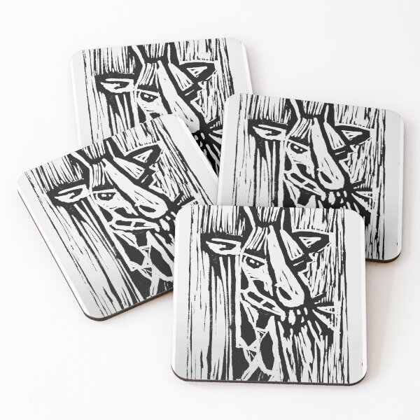 Item preview, Giraffe Eating (Printmaking) Black & White  designed and sold by hannaHKyong.