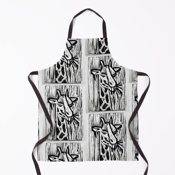 Item preview, Giraffe Eating (Printmaking) Black & White designed and sold by hannaHKyong.