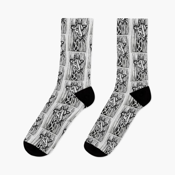Item preview, Giraffe Eating (Printmaking) Black & White  designed and sold by hannaHKyong.