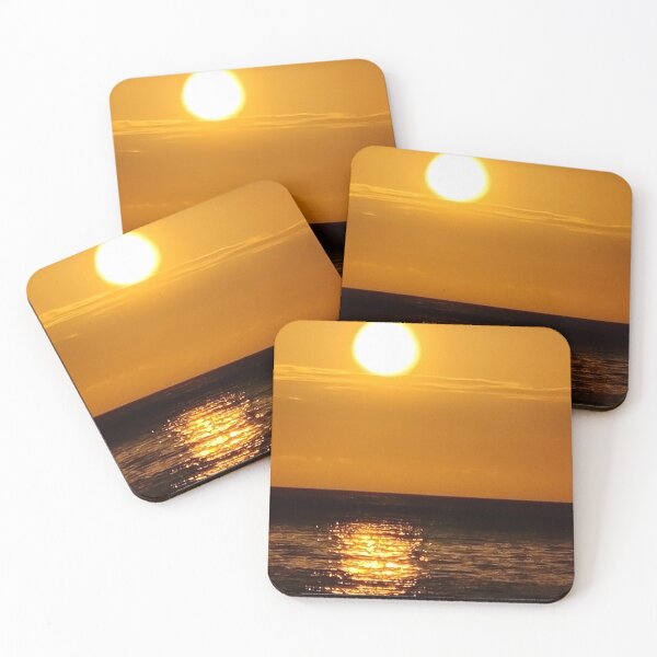 Item preview, Blazing golden sunset over the sea designed and sold by HemiShap.