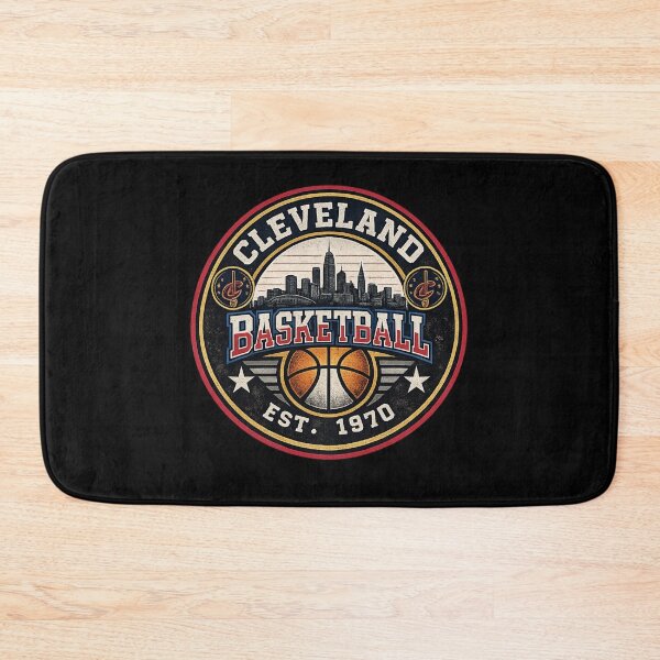 Item preview, Cleveland Basketball Shirt – Vintage Cavs Style Badge – Wine Gold Hoops Tee designed and sold by TKOprintdesigns.
