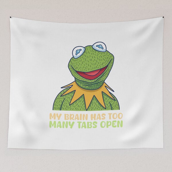 Item preview, My Brain Has Too Many Tabs Open - Funny Frog designed and sold by Sandramanhaten.