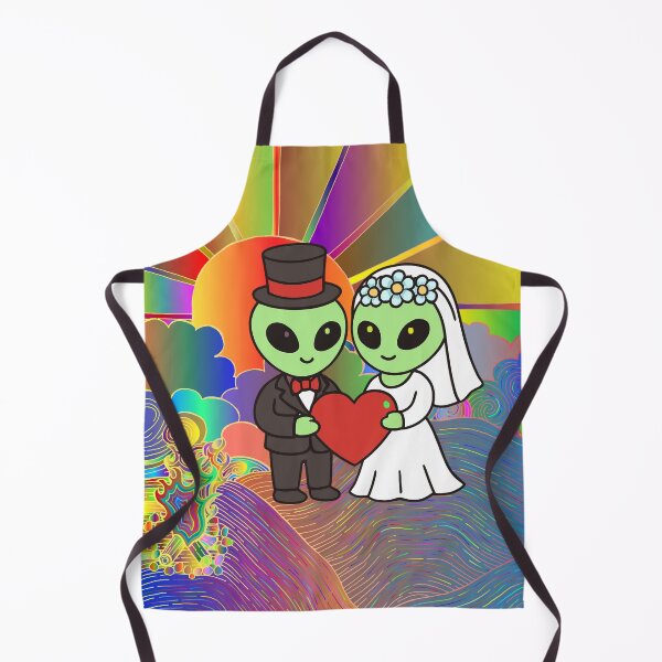 Item preview, Alien Wedding Love- Marriage. Outer space UFO designed and sold by Everyday Aliens.