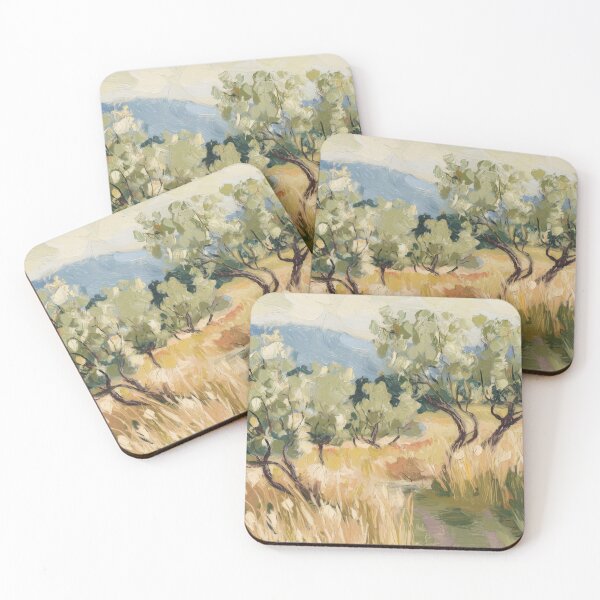 Item preview, Soft Olive Trees and Country Path | French Countryside Art designed and sold by CARRAANN.