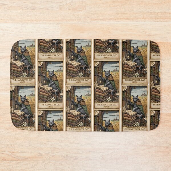 Item preview, Vintage Virgo Harvester Cat Zodiac Tarot Card designed and sold by Idealforme.