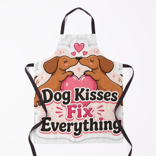 Item preview, Dog Kisses Fix Everything Cute Dachshund designed and sold by DrakeDogShop.