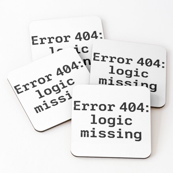 Item preview, Error 404 Logic Missing – Funny Tech Humor Sticker designed and sold by nishaaa2111.
