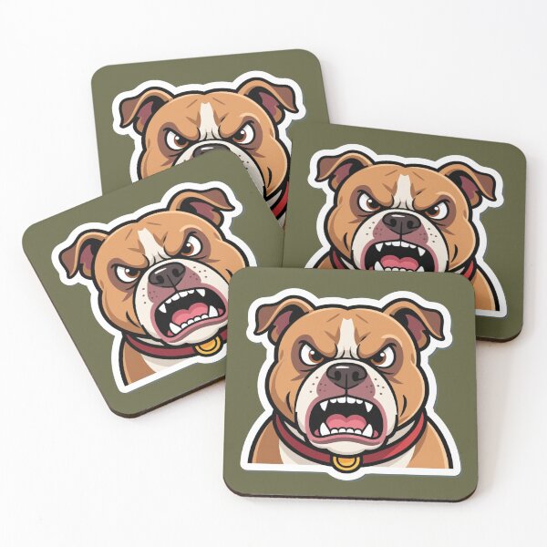 Item preview, Barking Bulldog Mascot – Fierce Dog Cartoon Gaming Design designed and sold by MerlinWear.