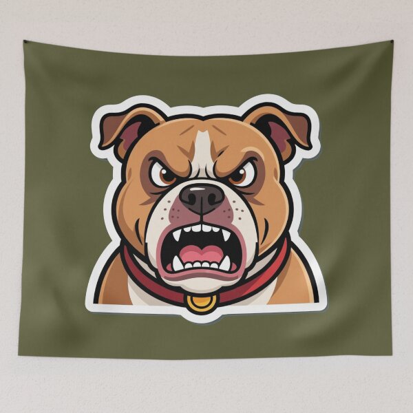 Item preview, Barking Bulldog Mascot – Fierce Dog Cartoon Gaming Design designed and sold by MerlinWear.