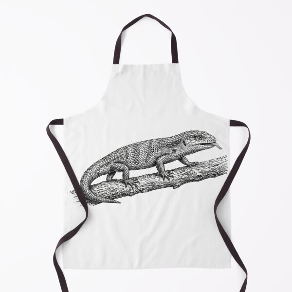 Item preview, Realistic fine line blue tongue skink designed and sold by Minimalisticaly.