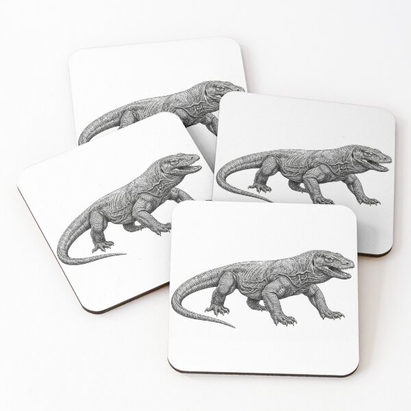 Item preview, Realistic fine line komodo dragon designed and sold by Minimalisticaly.