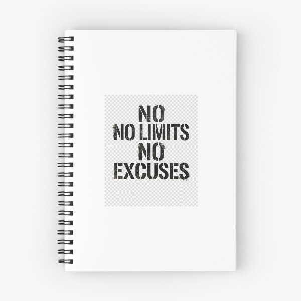 Item preview, No Limits No Excuses Grunge Tactical Typography Design designed and sold by DarioTactical.