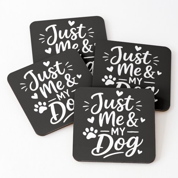 Item preview, Just Me & My Dog Cute Minimalist Dog Lover Quote Simple Pet Design Gift for Dog Owners designed and sold by InjeyArt.