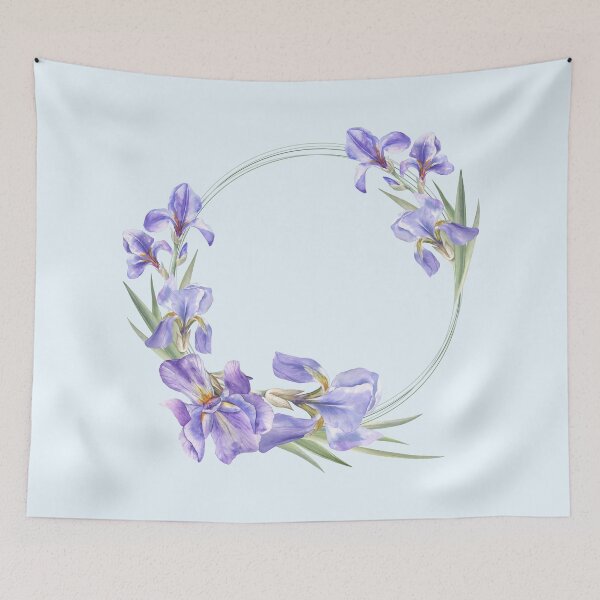 Item preview, Iris Floral Wreath designed and sold by Flowersforbear.
