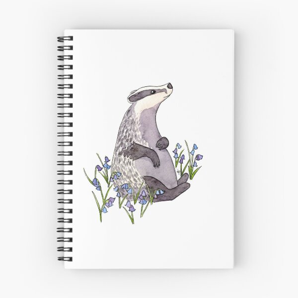 Artikelvorschau, Dachs im Glockenblumenhain entworfen und verkauft von CosyDormouseDesigns.
