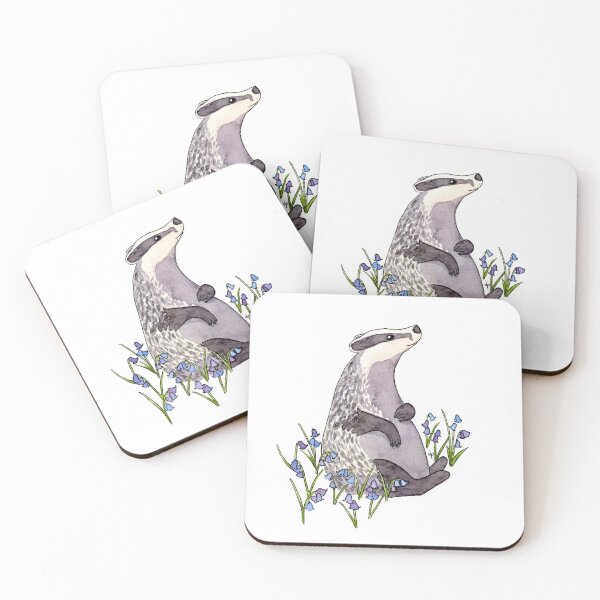 Item preview, Badger in the Bluebells designed and sold by CosyDormouseDesigns.
