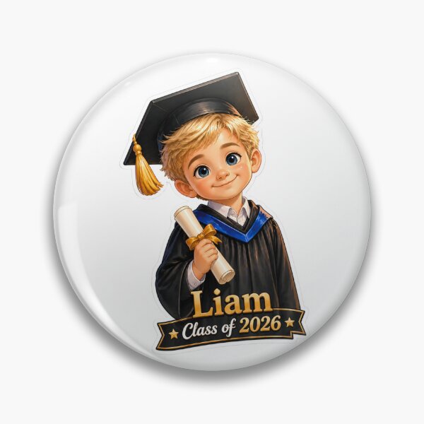 Item preview, Cute Kindergarten Graduation Boy Liam Class of 2026 Sticker designed and sold by JoyPopSticker.