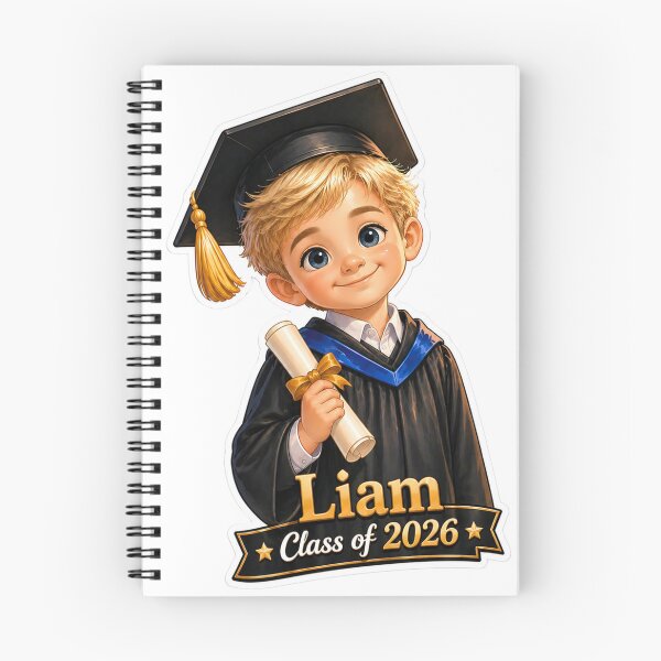 Item preview, Cute Kindergarten Graduation Boy Liam Class of 2026 Sticker designed and sold by JoyPopSticker.