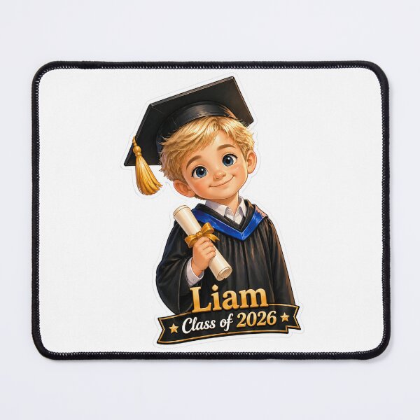 Item preview, Cute Kindergarten Graduation Boy Liam Class of 2026 Sticker designed and sold by JoyPopSticker.