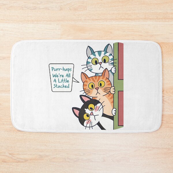 Item preview, Purr-haps we're All A Little Stacked - Curious Cats designed and sold by Sandramanhaten.