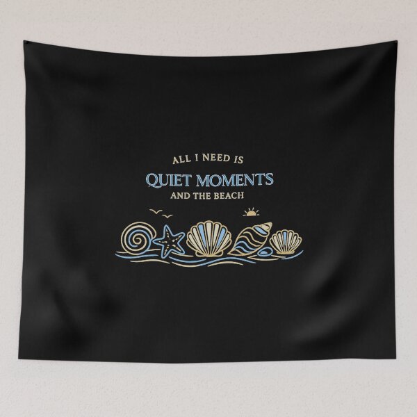 Item preview, All I Need Is Quiet Moments And The Beach designed and sold by LuveraxArt.