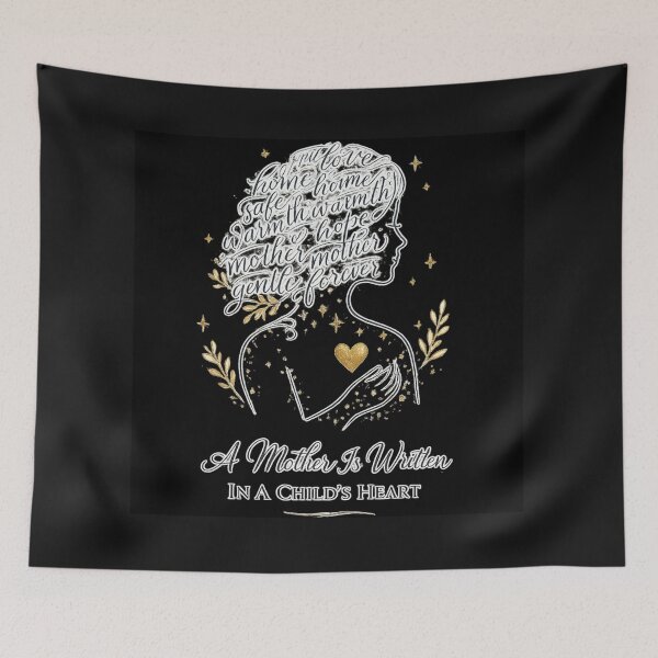 Item preview, A Mother Is Written In A Child’s Heart | Minimalist Motherhood Line Art designed and sold by MariMarArt.
