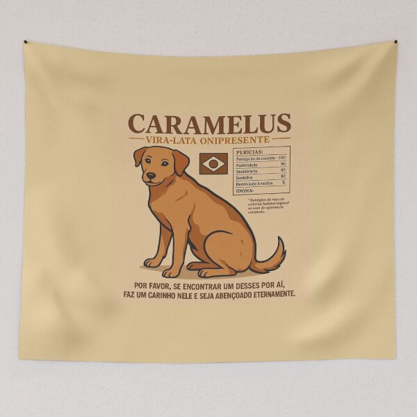 Item preview, Caramel Stray Dog – Minimalist Animal Wall Art Print designed and sold by Lellenatavarez.