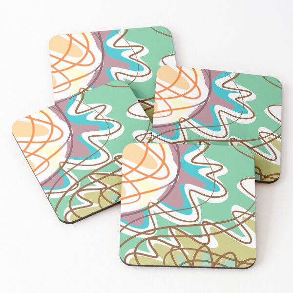 Item preview, Abstract Sun & Waves - Organic Hand-Drawn Geometric Pattern designed and sold by AtaraxiaCabin.