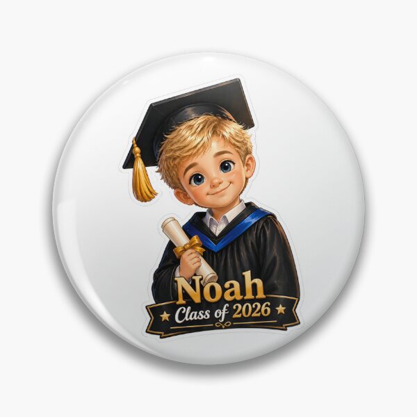 Item preview, Cute Kindergarten Graduation Boy Noah Class of 2026 Sticker designed and sold by JoyPopSticker.