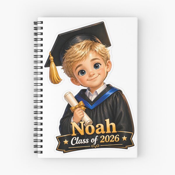 Item preview, Cute Kindergarten Graduation Boy Noah Class of 2026 Sticker designed and sold by JoyPopSticker.