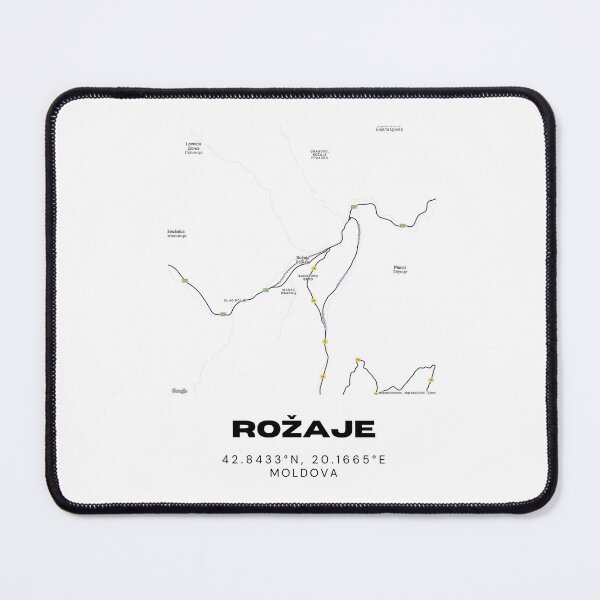 Item preview, Rožaje Montenegro Map Print | Minimalist City Map Art | Coordinates Wall Decor designed and sold by RM-Journey.