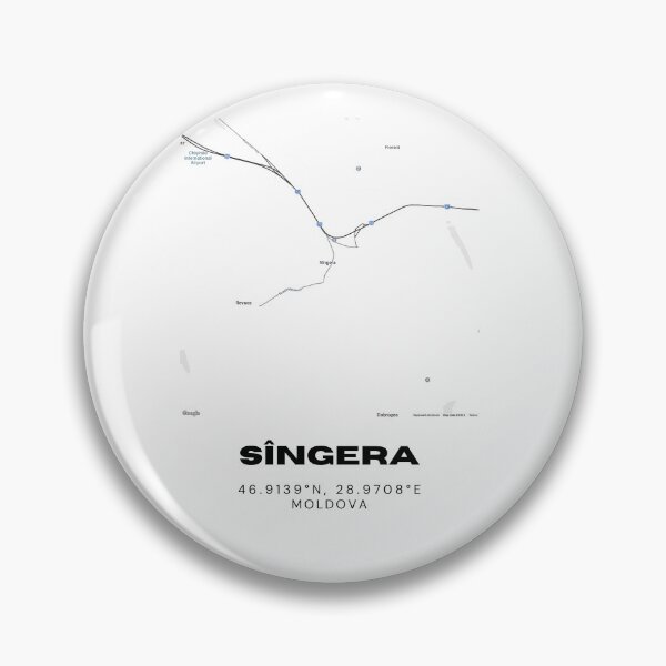 Item preview, Sîngera Moldova Map Poster | Minimalist City Map Art | Modern Travel Print designed and sold by RM-Journey.