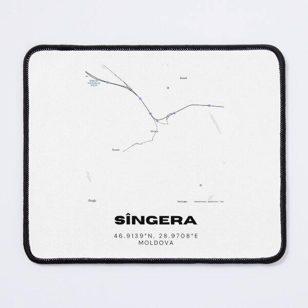 Item preview, Sîngera Moldova Map Poster | Minimalist City Map Art | Modern Travel Print designed and sold by RM-Journey.