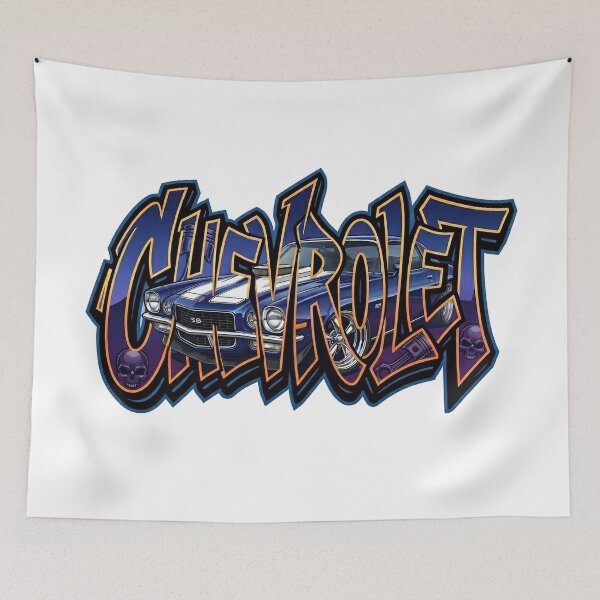 Item preview, Vintage 1970 Camaro SS Graffiti Art - Classic Muscle Car Skull Design designed and sold by SasquatchTrail.