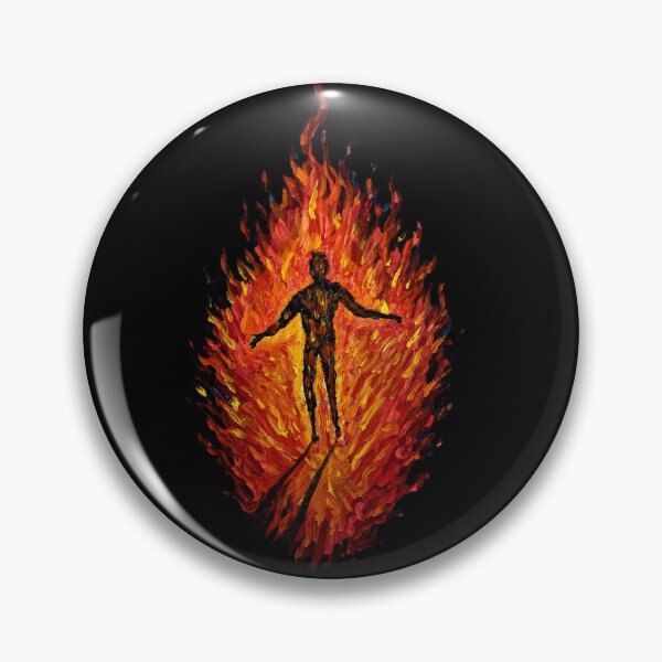 Item preview, Through Fire, I Find My Shadow – Inner Struggle Abstract Figure designed and sold by BigBobInk.