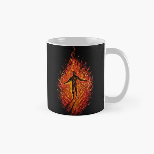 Item preview, Through Fire, I Find My Shadow – Inner Struggle Abstract Figure designed and sold by BigBobInk.